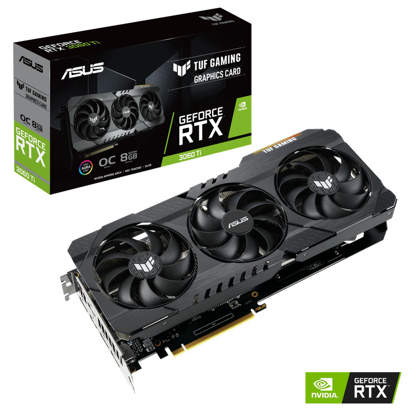 ASUS TUF Gaming GeForce RTX 3060 Ti OC 8GB GDDR6 - كرت الشاشة